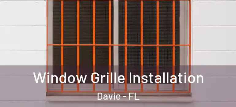  Window Grille Installation Davie - FL