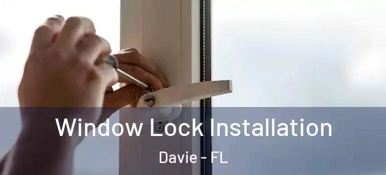  Window Lock Installation Davie - FL